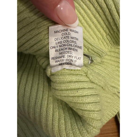 Y2K Neon Green Cropped Zip Up Sweater Rave Cyber Baby Fit - Picture 5 of 8